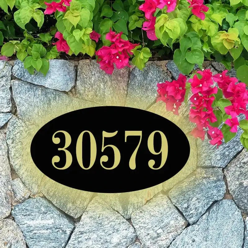 backlit address sign solar powered house number sign lit address signs