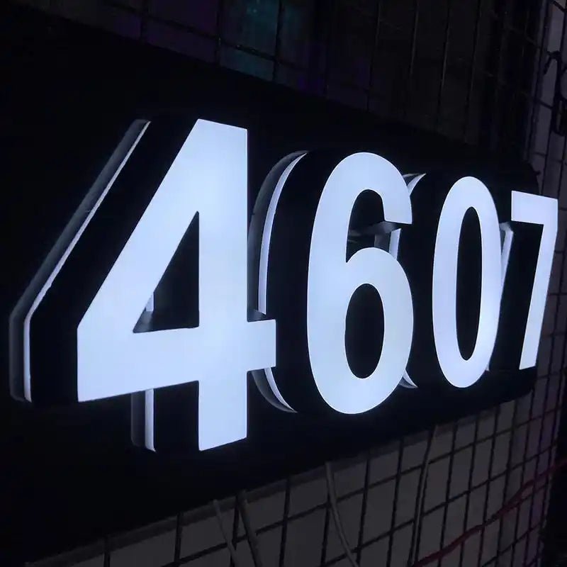 illuminated address sign address light sign lit address numbers