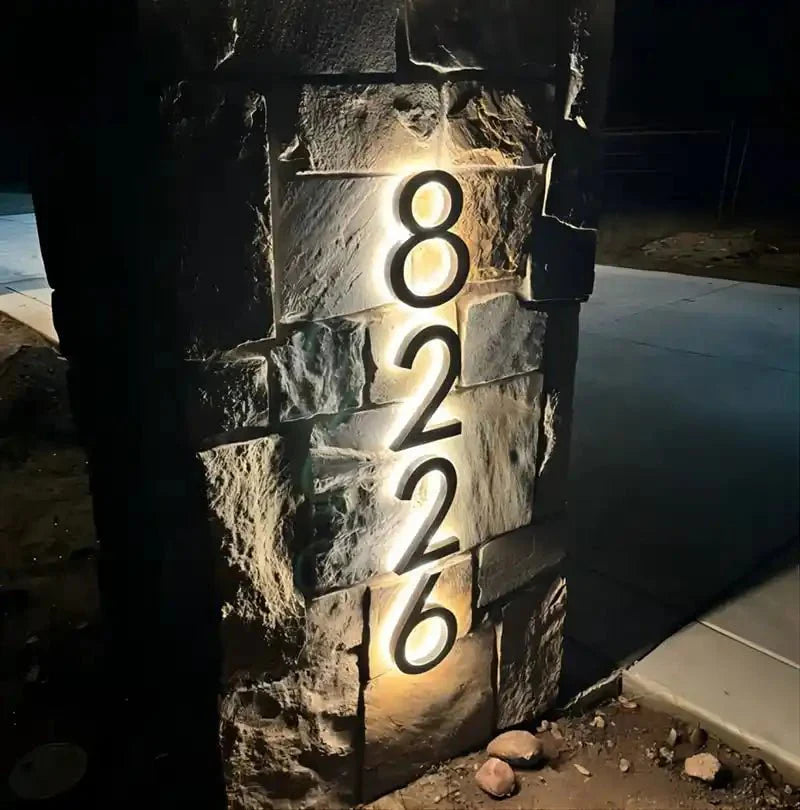 Custom House Number Signs for Stone Installation – LitHouseNumberSigns