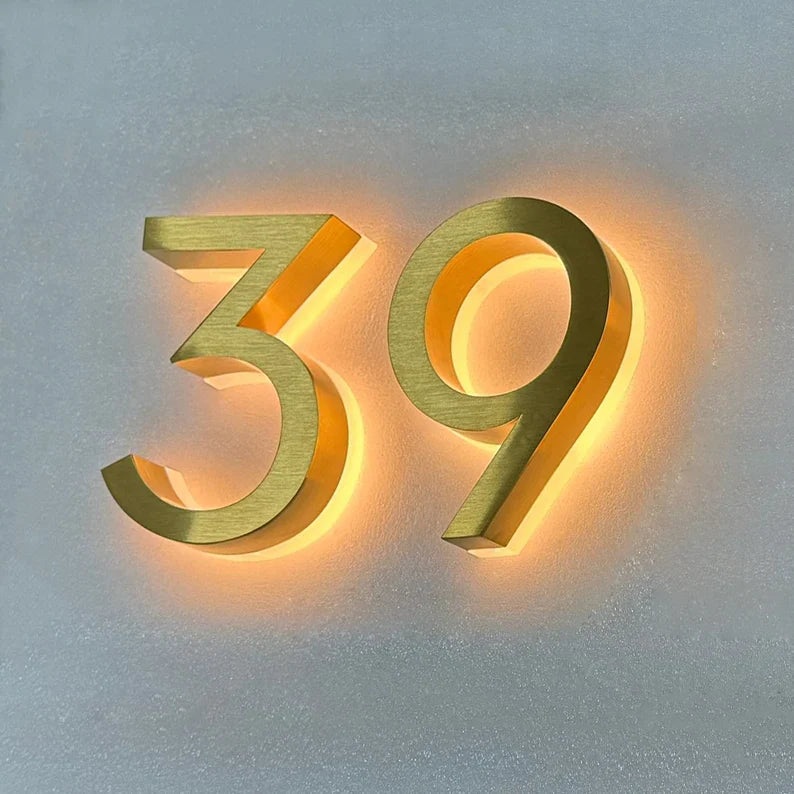 illuminated house numbers