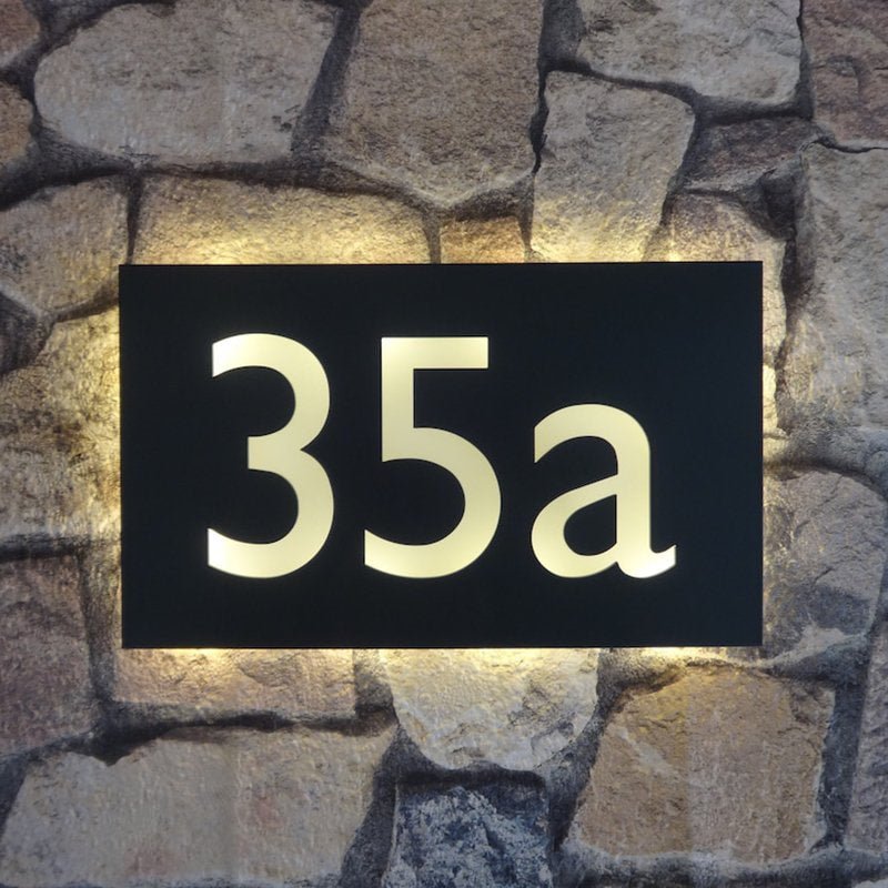 Horizontal Reflective Address Plaques with Lighted Numbers ...