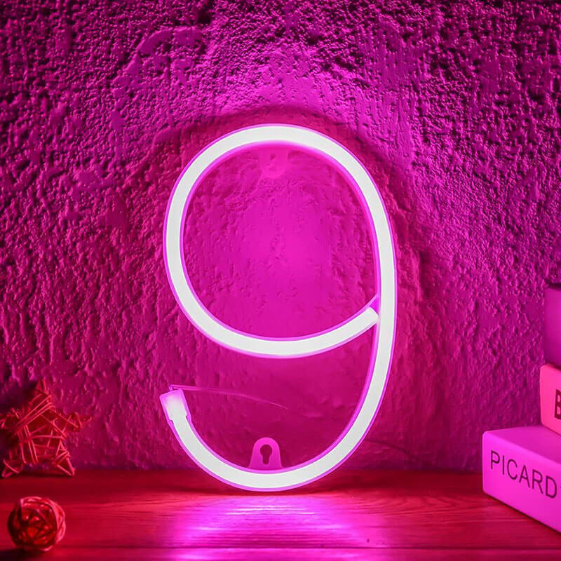 pink neon light