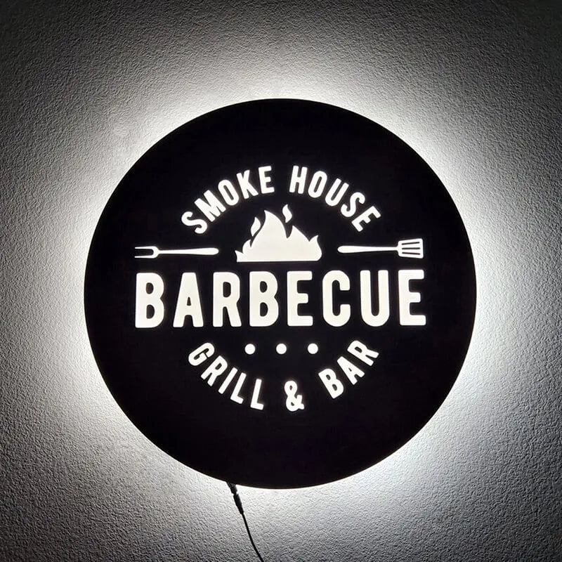 3D Blade Metal Light Box - Stainless Steel LED Illuminated Cubic Sign, Wall Decor for Wedding, Anniversary, Birthday Gift