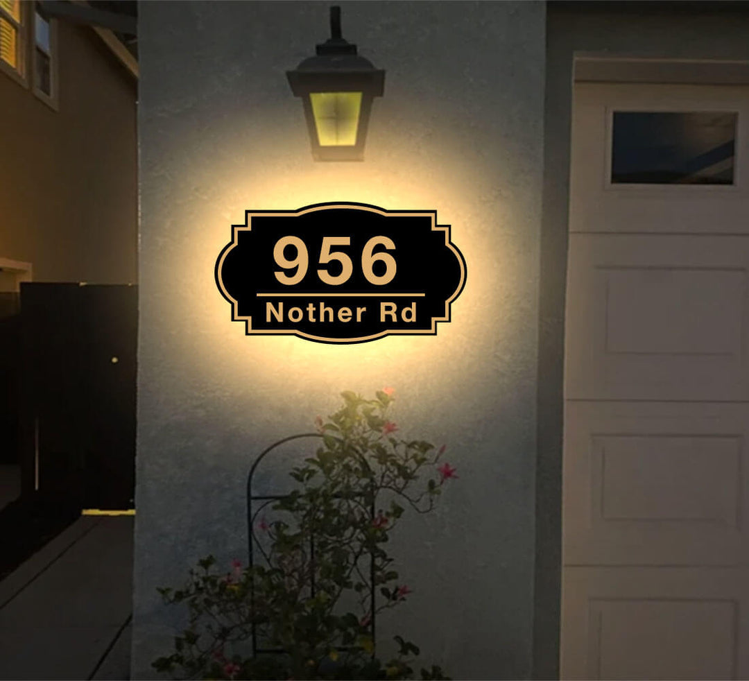 4 inch metal house numbers lighted home address signs lighted house numbers diy