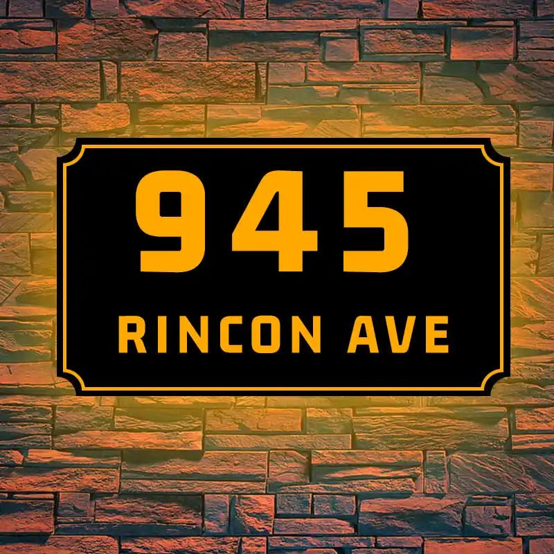 backlit modern house numbers Lighted Address Sign