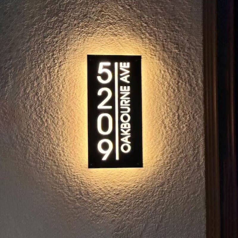 Address Plaque for Outside LED Address Sign