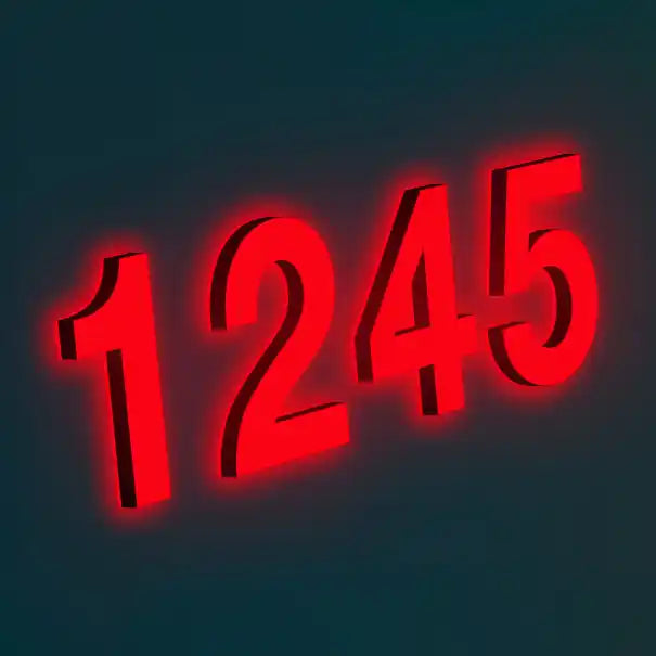 illuminated numbers