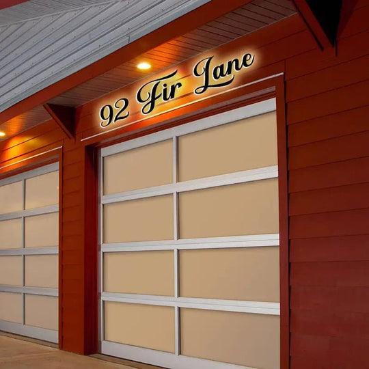 Brass house numbers with integrated LED lighting for elegance