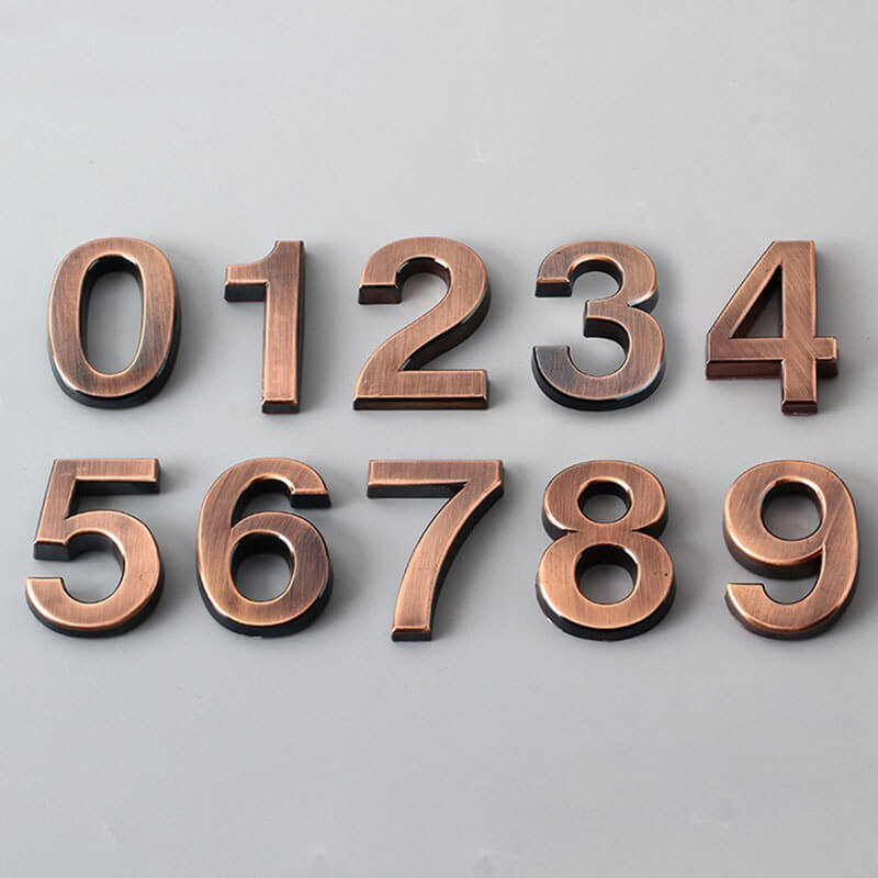 Antique Bronze Hotel Door Number Sign - 3D Design – LitHouseNumberSigns