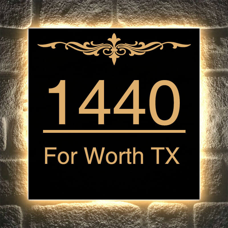 Building Address Numbers Illuminated House Address Sign Hang An Address Plaque on Home Lightboxes