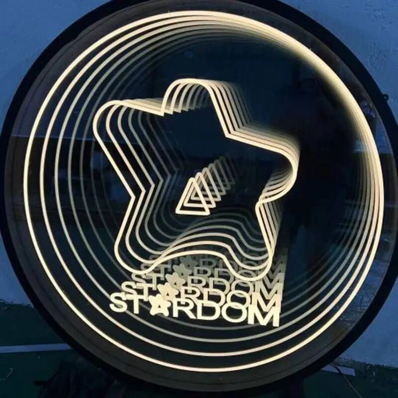 Custom Infinity Mirror Light Box - LED Neon Glow Name Sign, 3D Illuminated Wall Decor for Weddings, Bedroom, Bar, Anniversary Gift