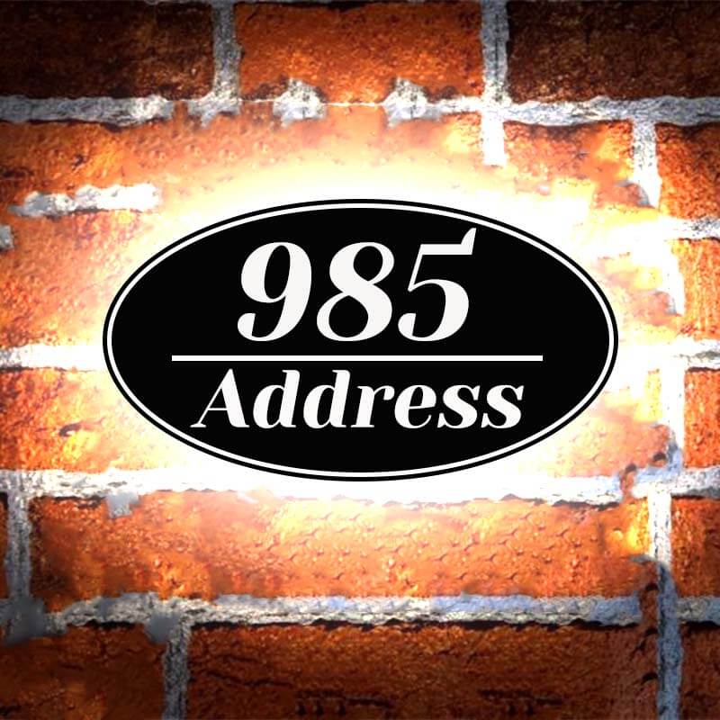 Custom House Address Plaque LED illuminated Laser Engraved Acrylic address Plates led house number signs