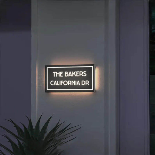 Custom LED House Number,acrylic Address Lightbox,door Plaque