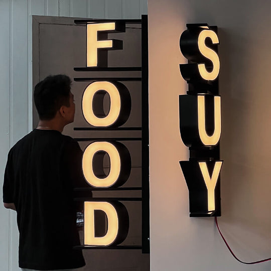 Custom front lit channel letters for storefront signs