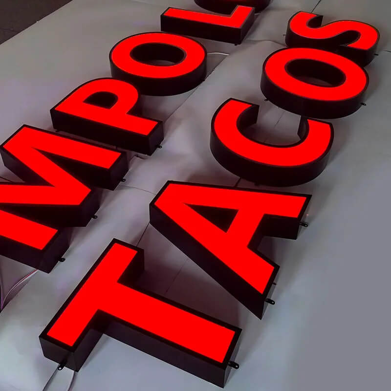 Custom front lit letters for franchise business signage