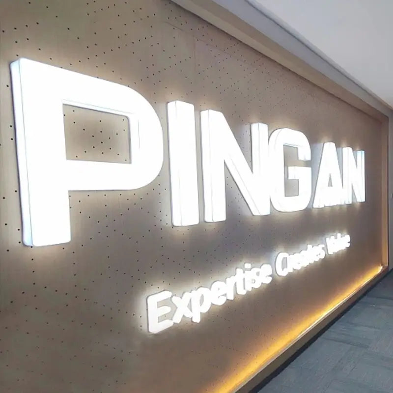 Custom full lit acrylic letters for storefront signs