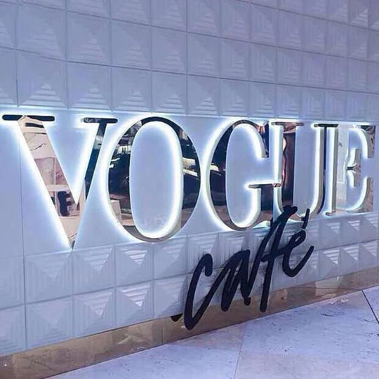 Custom backlit office signs for corporate branding and modern interiors