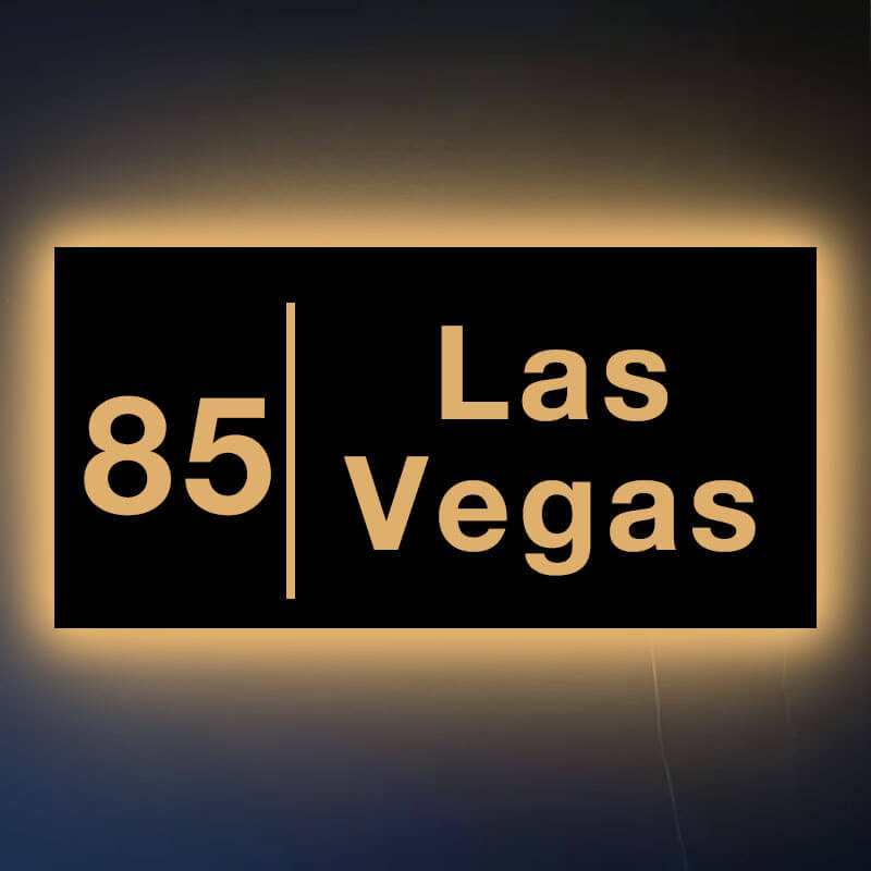 Customizable LED Light up House Number led Number Box door number signs