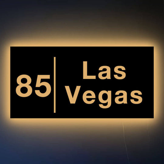Customizable LED Light up House Number led Number Box door number signs