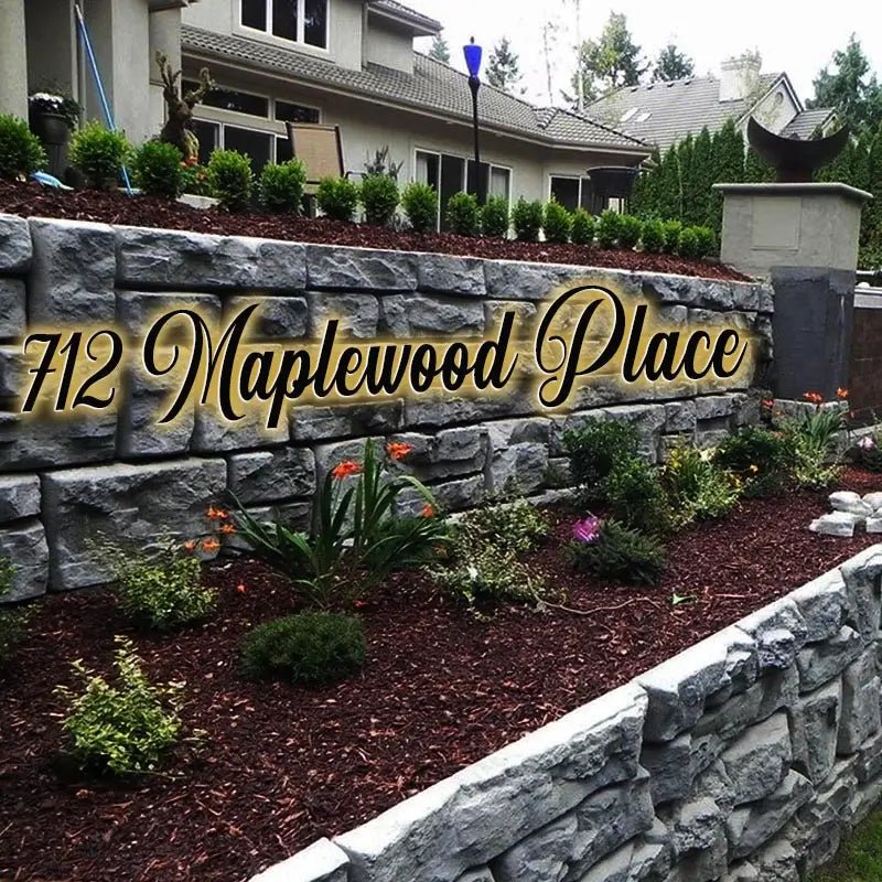 Black LED House Numbers – Sleek Modern Look – LitHouseNumberSigns