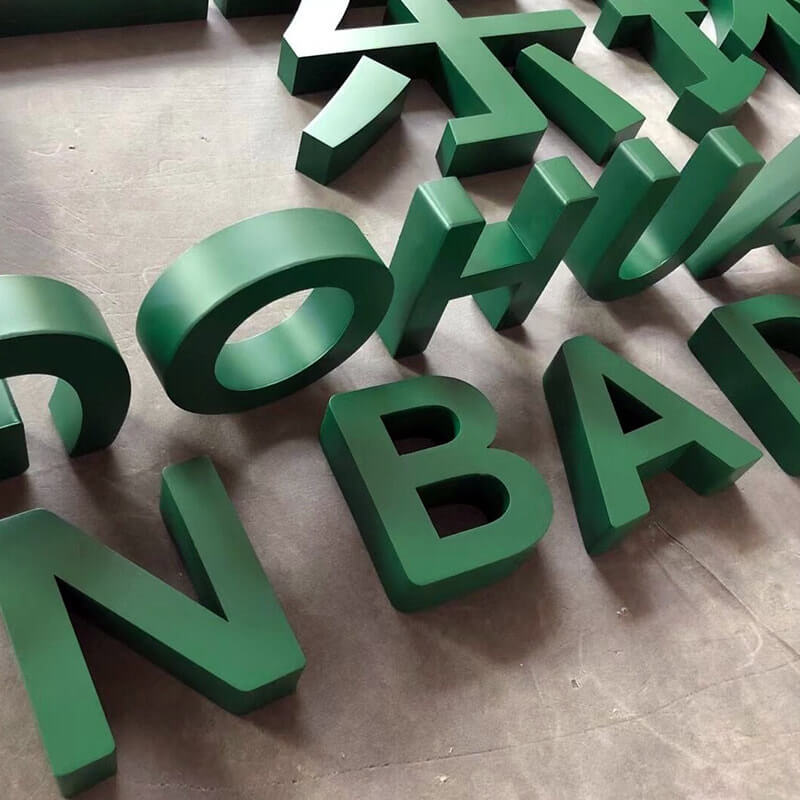 Custom metal logo signs for outdoor business laser engraved