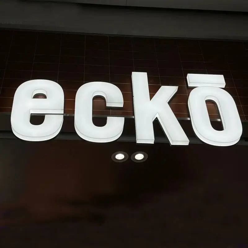 Dimmable LED acrylic signage for events