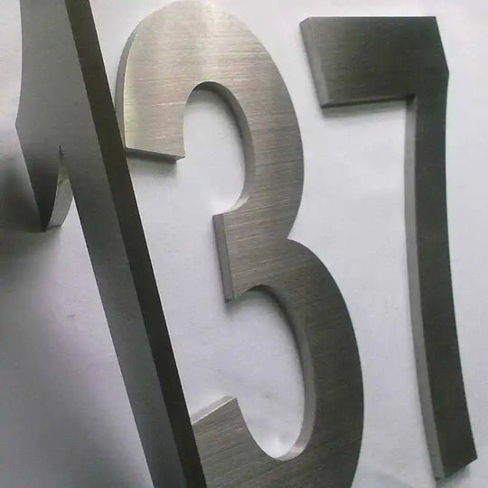 Stainless steel house number signs