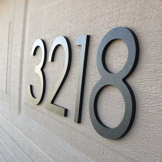 metal house numbers mounting