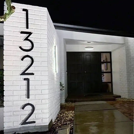 Stainless steel house number markers
