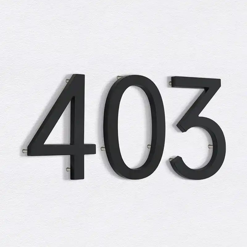 Metal house number styles
