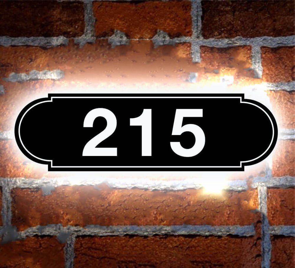 Floating Metal House Numbers custom solar house numbers and backlit LED options Illuminated House Numbers