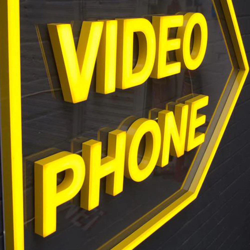 Front Lit Channel Letter Signage with Personalized Lighted House Numbers for Entrance  
