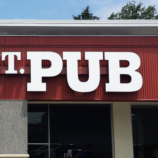 Front lit channel letters for automotive dealership signs