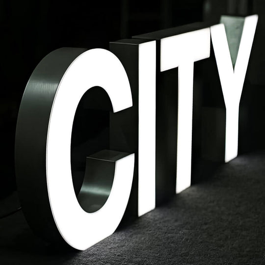 Front lit channel letters with acrylic faces for durability