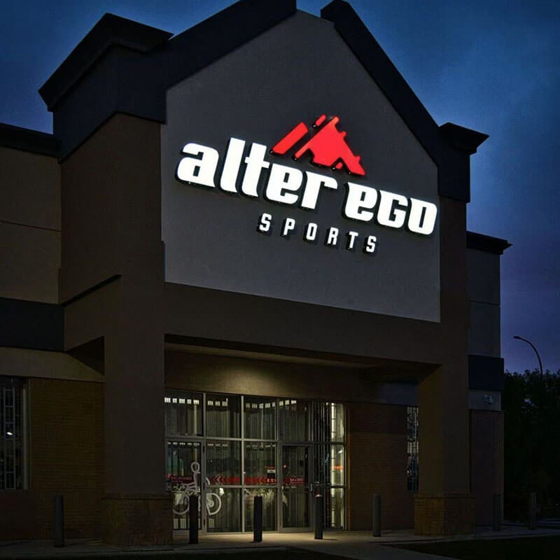 Front lit letters with aluminum returns for durability