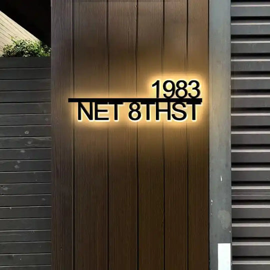 Gate Address Plaque with LED Backlight – Easy-to-Read Numbers