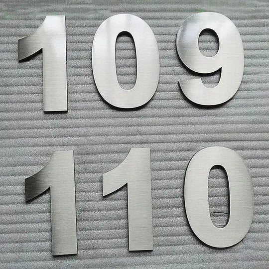 Stainless steel address numbers