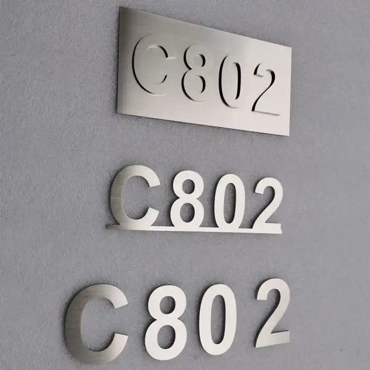 Metal house number signs