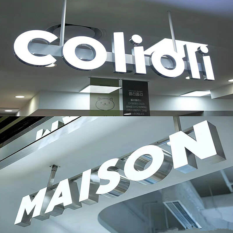 High-quality front lit letters for commercial signage