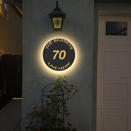 House Numbers, Address Plaques, Name Plaques & more Backing of the sign will be acrylic board with screw holes