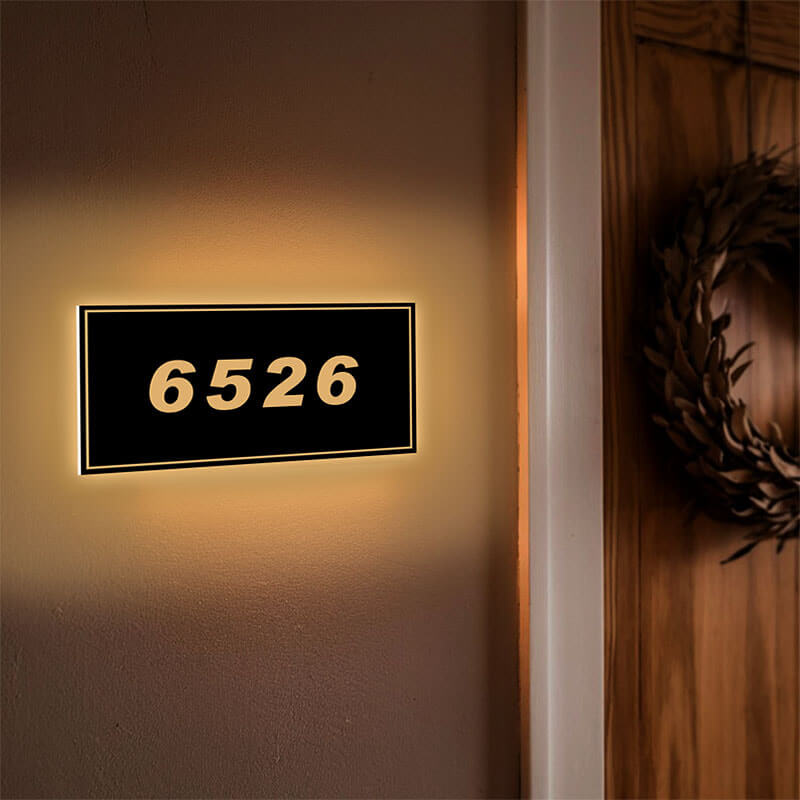 House Numbers & Street Name Light Box Address Signs