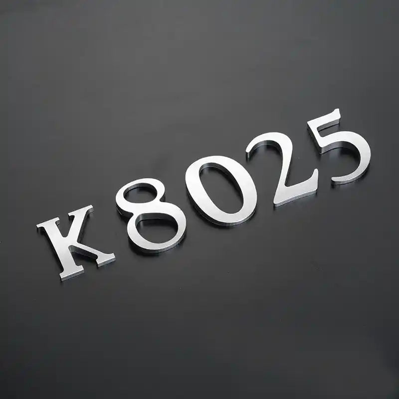 stainless house numbers