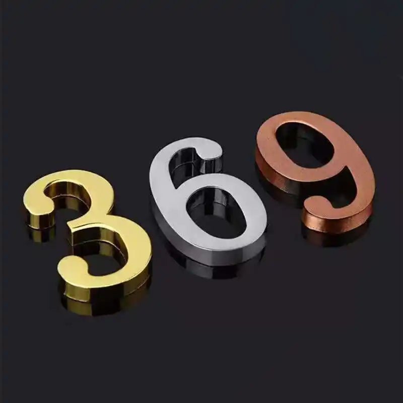 metal house number signs