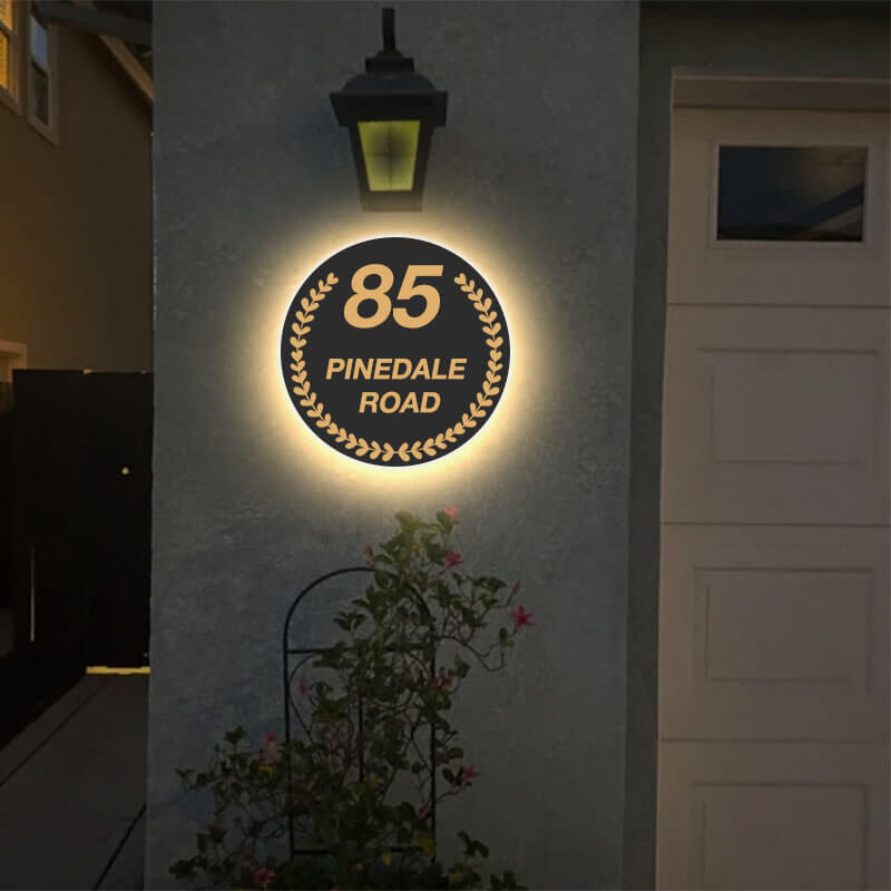Illuminated Address Plaques Enhance Security and Visibility Lighted Address Plaque