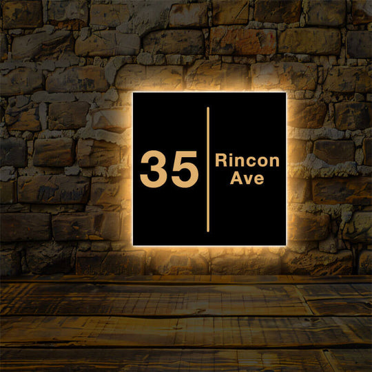 Illuminated House Numbers LED Solar House Numbers Light, LED Illuminated Address Sign outdoor design