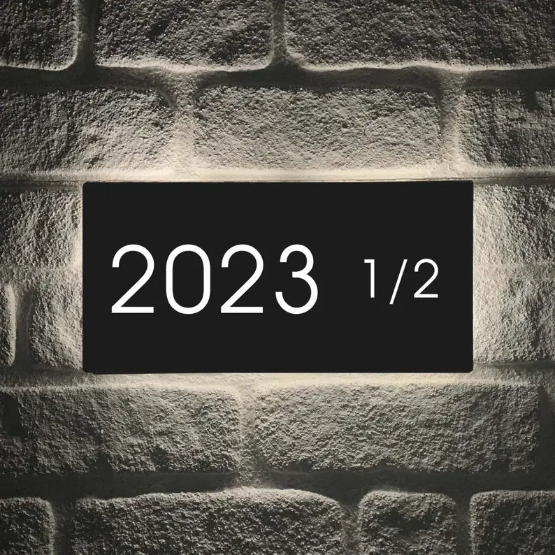 Illuminated house number signs for outdoor use Illuminated Address Plaque