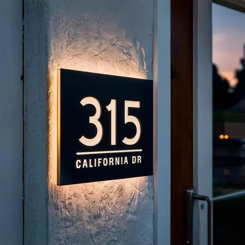 LED Custom House Numbers,address Sign for House,led Lighted House Number Buy Online