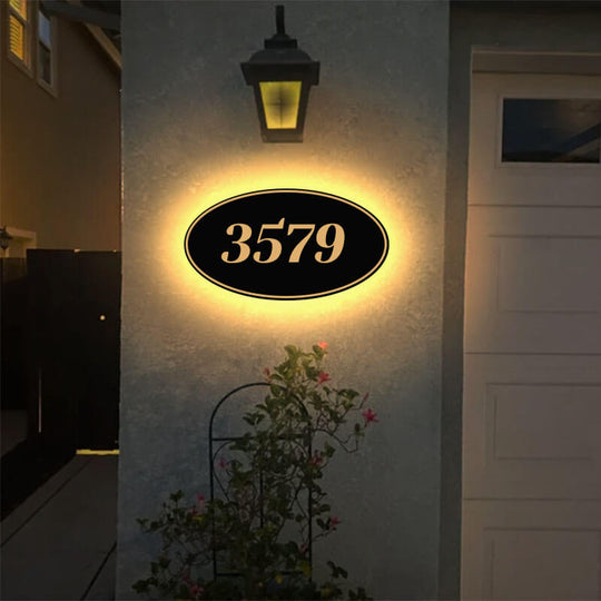 LED House Number Address Sign Outdoor Waterproof Neon Signs, Custom Neon Signs