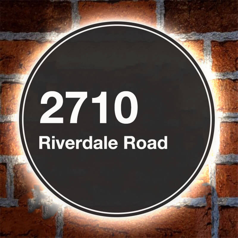 LED House Number Sign Custom Address Custom White LED light up House Letterbox Address Sign 