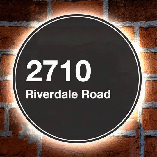 LED House Number Sign Custom Address Custom White LED light up House Letterbox Address Sign 